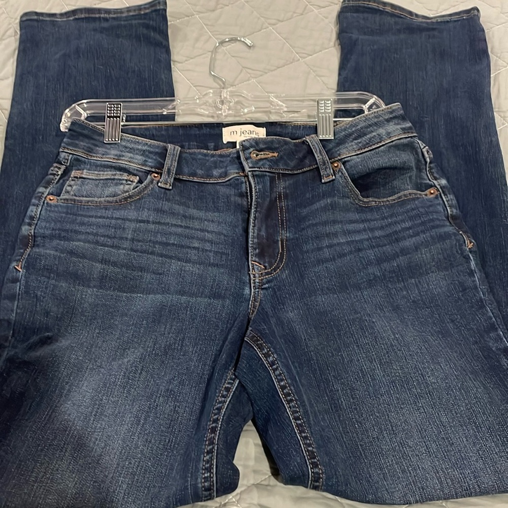 m jeans  by Maurice’s dark wash denim / Classic Slim Boot 
Size 6